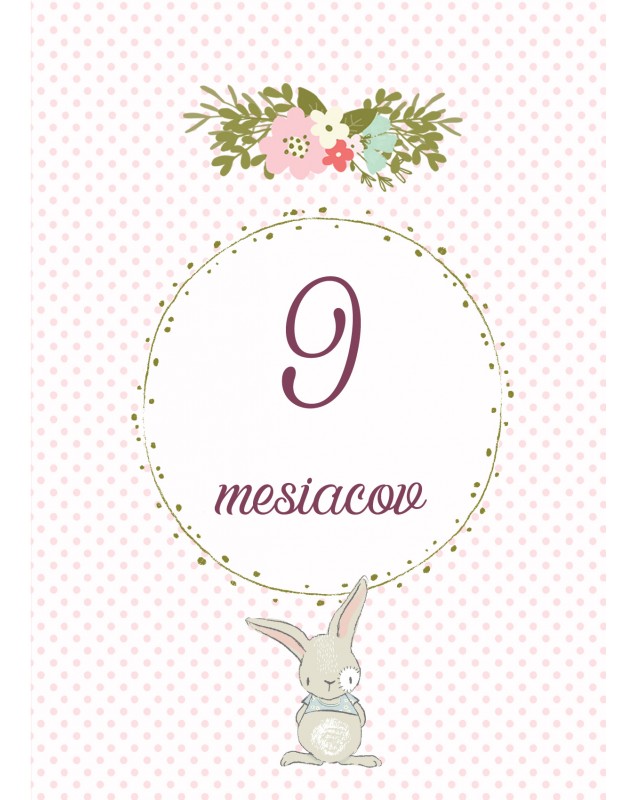 Míľnikové kartičky so zajkom