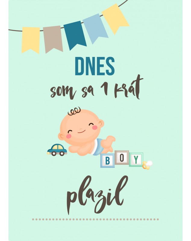 MÍĽNIKOVÉ KARTIČKY Cute Babies pre Chlapca