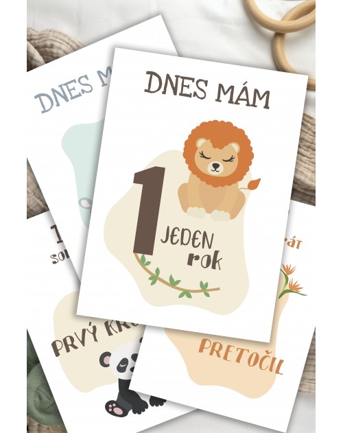 Míľnikové kartičky Zvieratká pre dievča