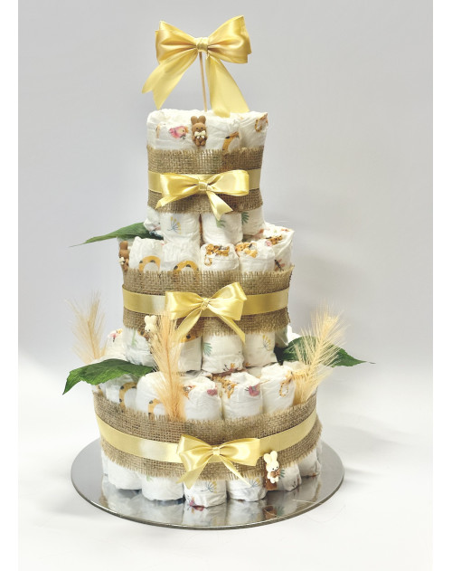 Unisex plienková torta, 3 poschodia