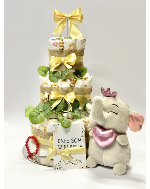 Unisex plienková torta Kombo Maxi, 3 poschodia