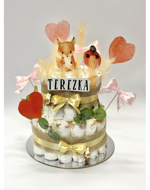 Plienková torta s menom Líštička, 2 poschodia