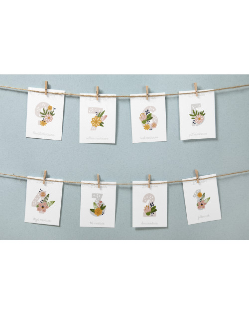 Míľnikové kartičky Kvetinky