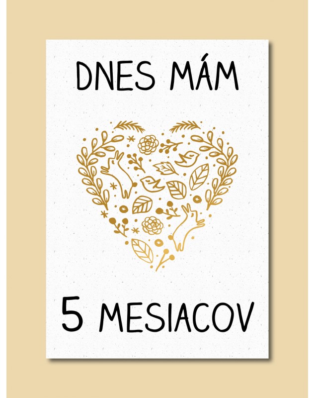 Jedinečné míľnikové kartičky na univerzálne použitie.