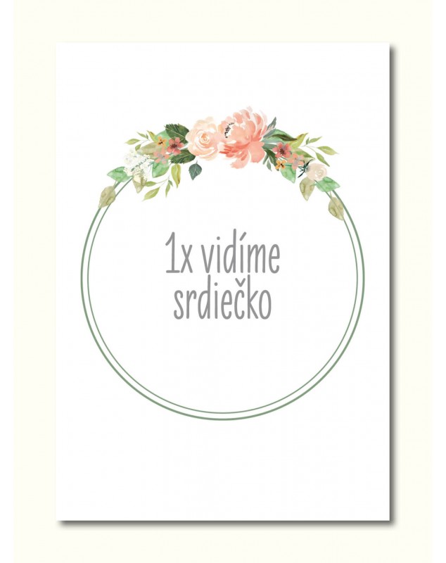 Tehotenské míľnikové kartičky Kvety